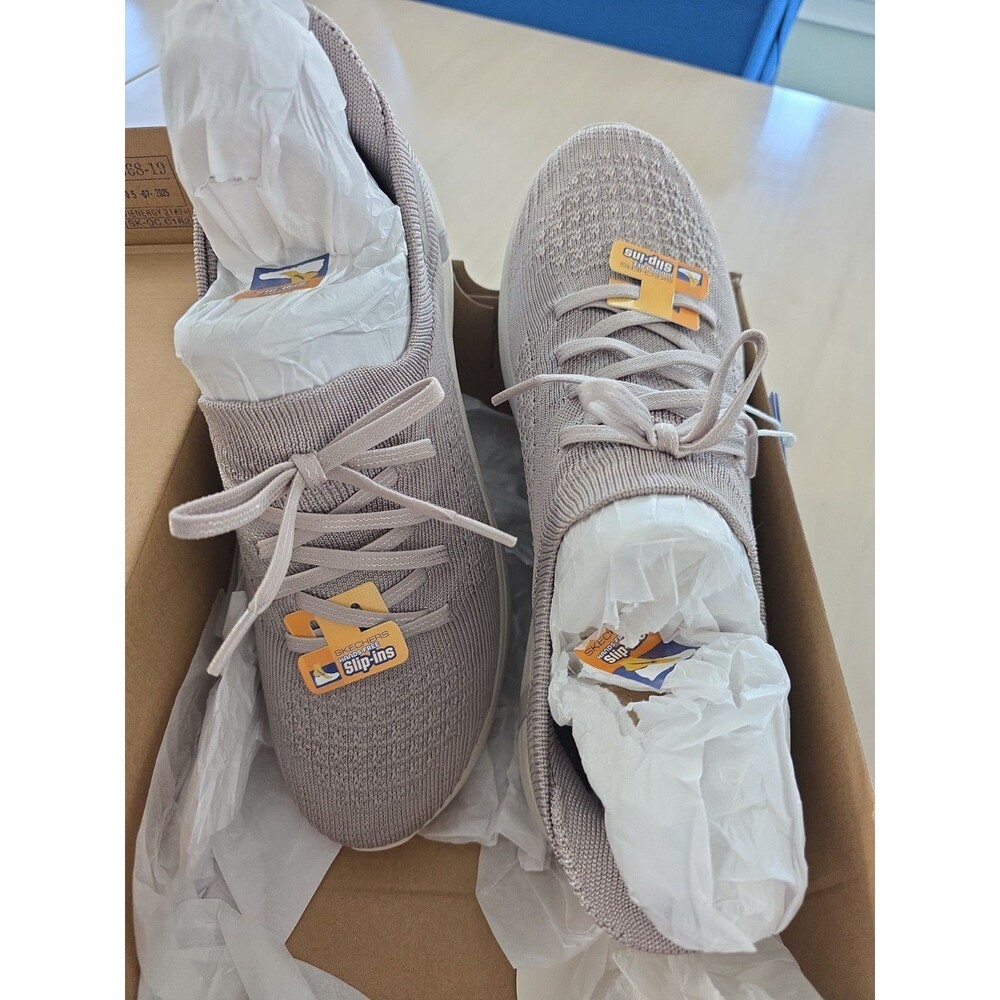 Skechers Slip-Ins On-the-go Amelia Hands Free Sneakers Taupe 10 New In Box - Picture 2 of 11